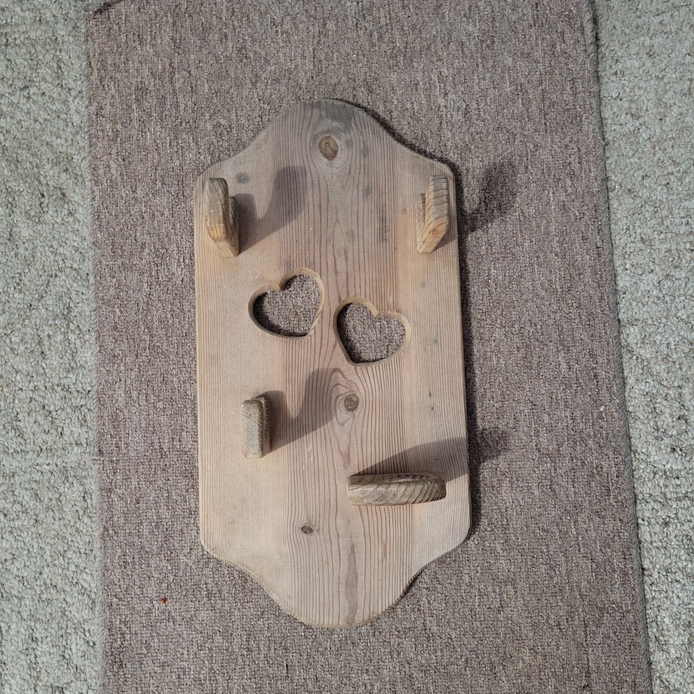 Rustic Wooden Heart Bathroom Organizer/Wall Decor